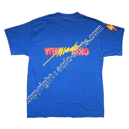Shirt USA AC/DC 1986 verso